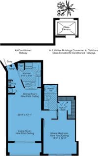 1 Bed / 1 Bath / 861 sq ft / Rent: Call for Details
